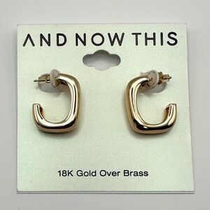 And Now This 18K Gold Plated Hoop Earrings.